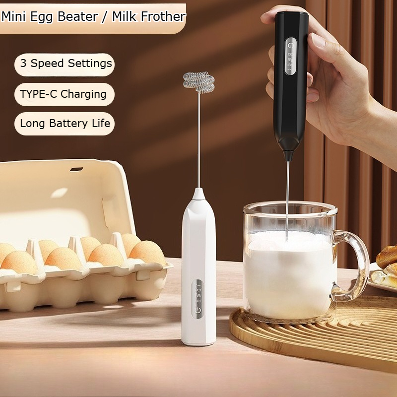 Electric Milk Frother Handheld - Pengaduk Susu Elektrik Genggam Otomatis Pembuat