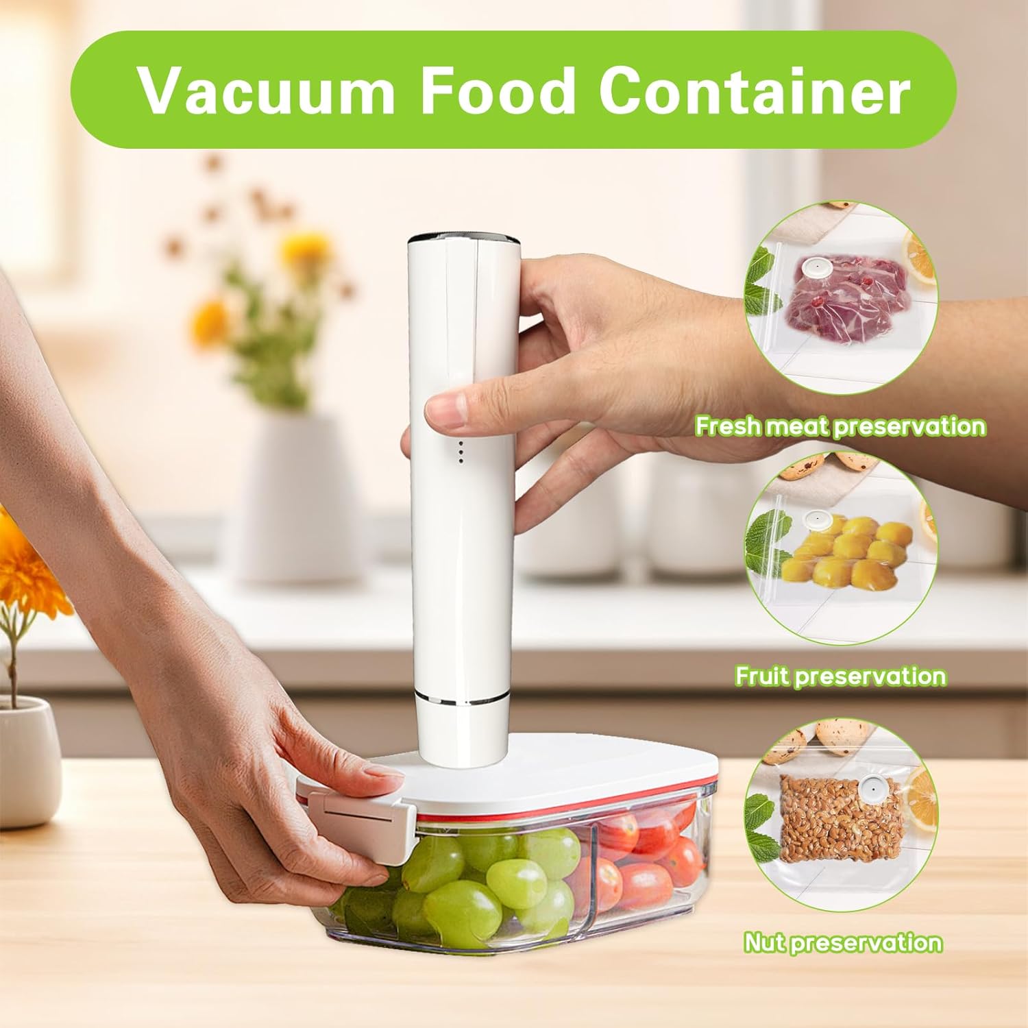 Food Vacuum Sealer Machine - Mesin Penyegel Vakum Genggam dengan 5
