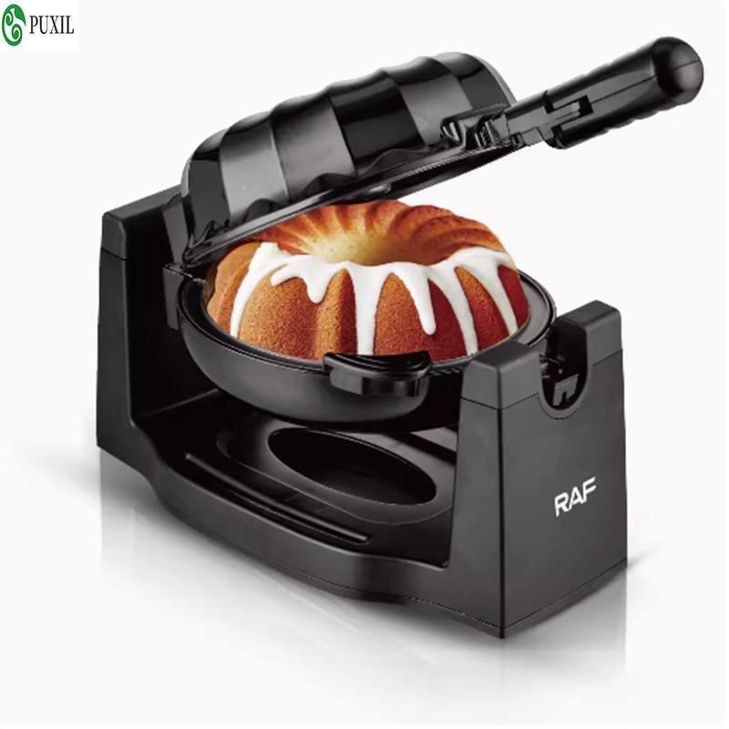 Mini Waffle Maker Machine - Pembuat Kue Bundt Lava Elektrik Berputar