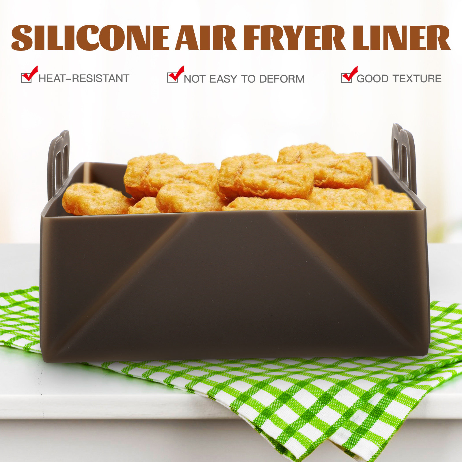 Alas Silikon untuk Penggoreng  - Air Fryer Silicone Pot Liner ulasan dan harga