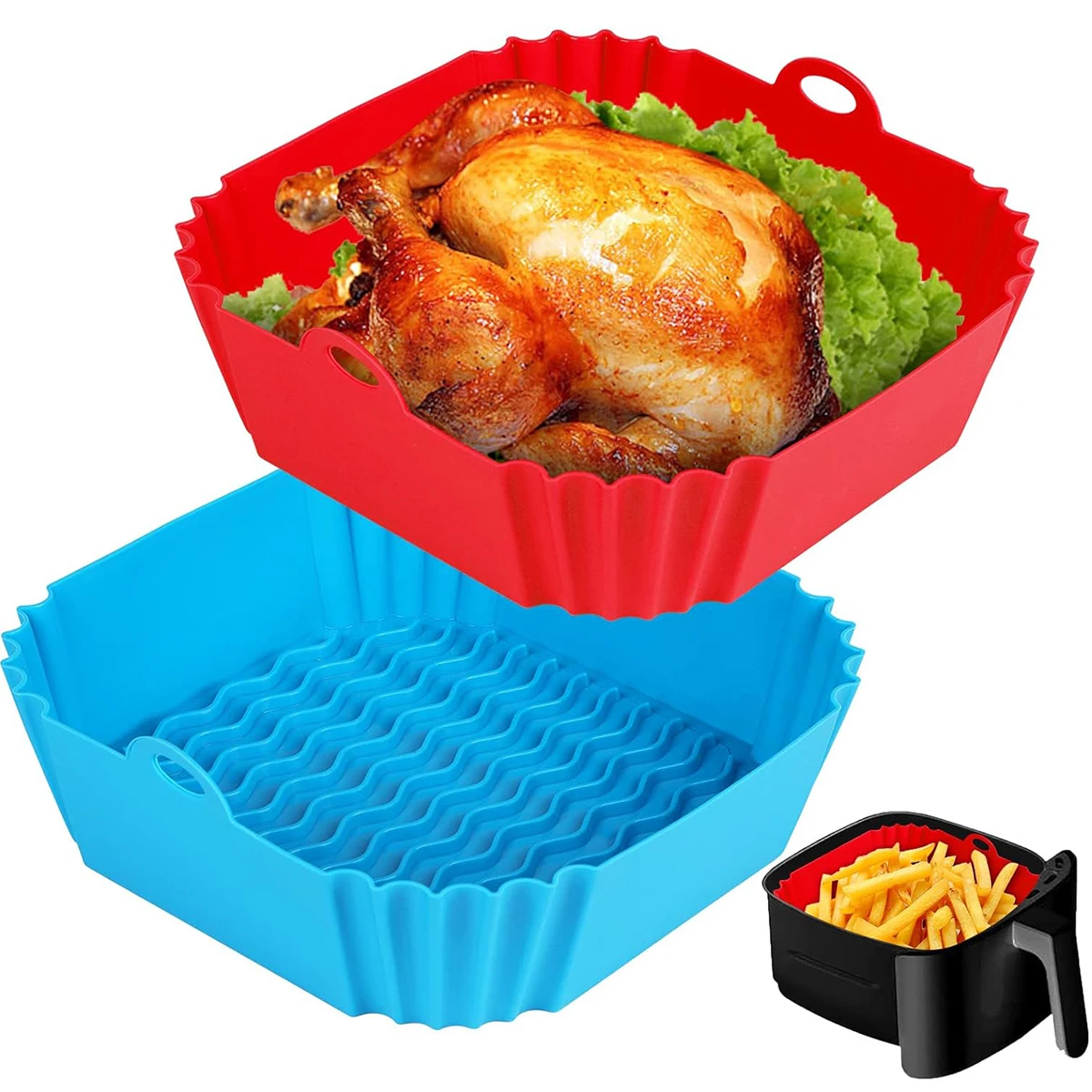Panci Pelapis Silikon untuk Ai - Air Fryer Silicone Pot Liner ulasan dan harga