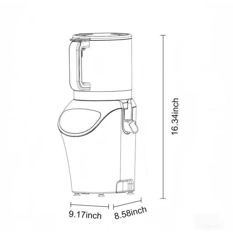 Juicer Elektrik 6,3 Inci 350W, - Electric Slow Juicer Cold Press ulasan dan harga
